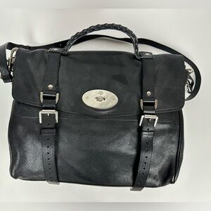 Mulberry Alexa Black Leather Satchel